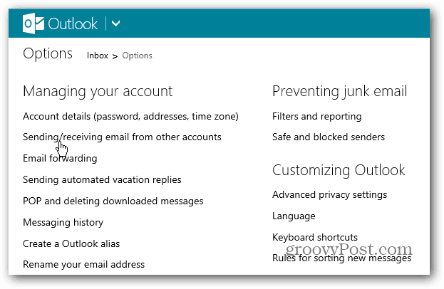 טיפ של Outlook.com: הגדר את חשבון הדוא"ל המוגדר כברירת מחדל