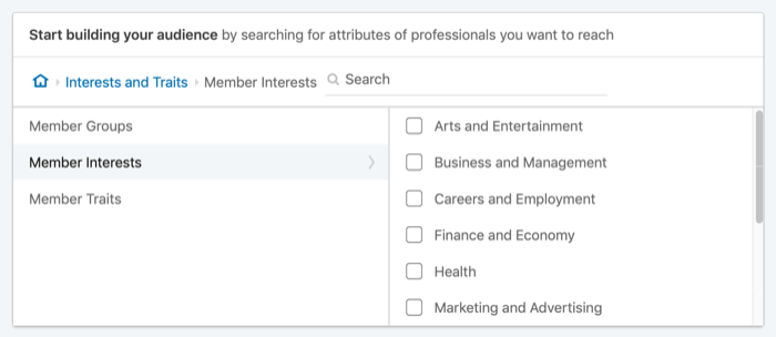 למקד מודעות LinkedIn לפי תחומי עניין של חברים