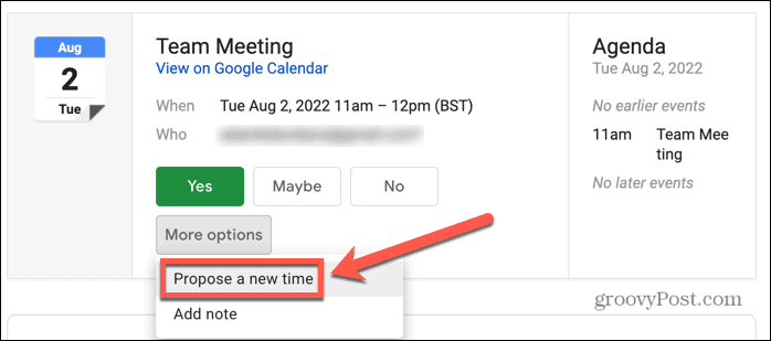יומן גוגל Gmail מציע זמן חדש