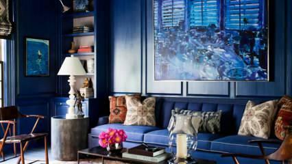 איך להשתמש בכחול בסלון ובחדרי שינה?
