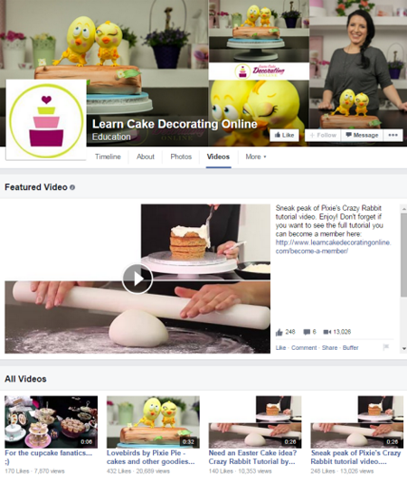 ללמוד קישוטים לעוגות מקוונות בפייסבוק