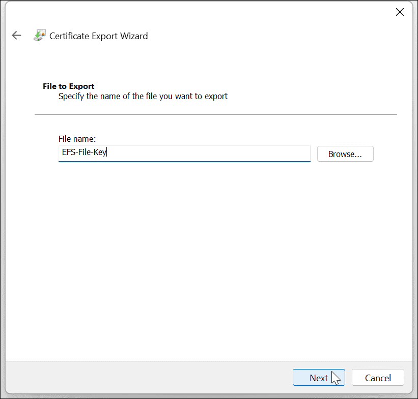 הצפנת קבצים ותיקיה ב-Windows 11