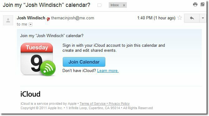 Apple iCloud: שתף לוחות שנה ציבוריים ופרטיים