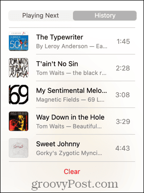 רשימת היסטוריית המוזיקה של Apple Mac