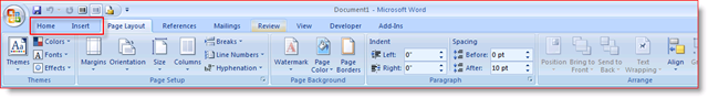 סרגל הכלים של Office 2007 לפני UBitMenu