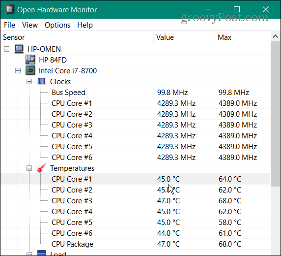 בדוק את טמפרטורת המעבד ב-Windows 11