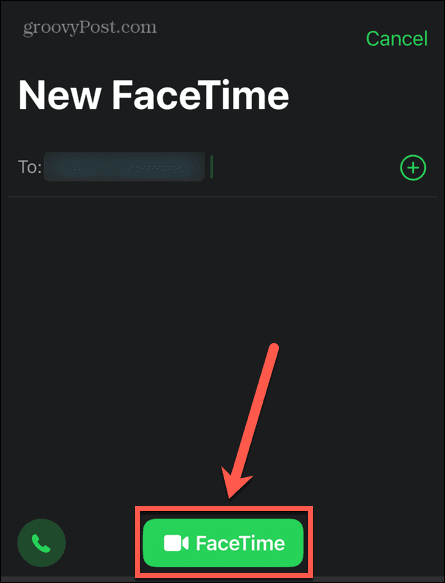 כפתור facetime באייפון