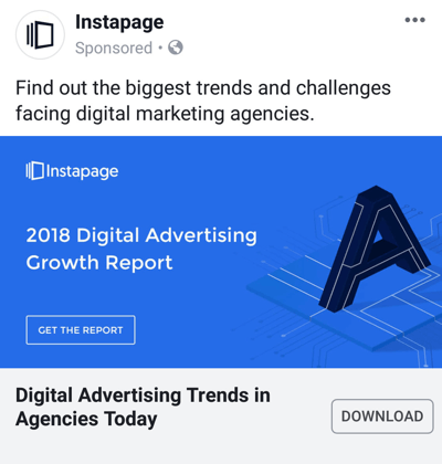 טכניקות פרסומת של פייסבוק המספקות תוצאות, דוגמא על ידי Instapage המציע מקרה מחקר