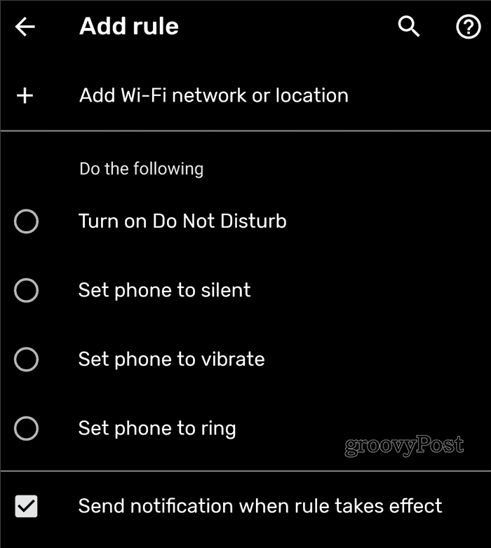 כלל כללי Android להוסיף