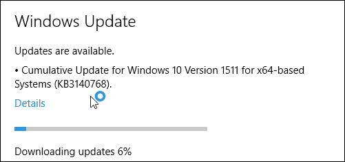 עדכון מצטבר של Windows 10 KB3140768