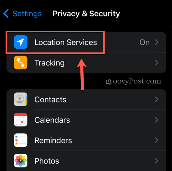 שירותי מיקום של iOS