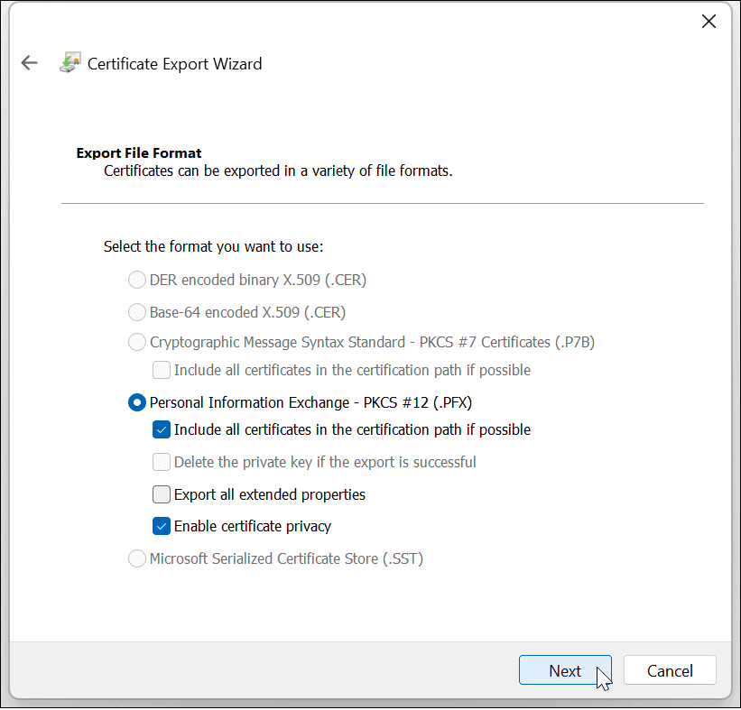 הצפנת קבצים ותיקיה ב-Windows 11