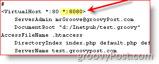 קבע את התצורה של Apahce לשימוש במספר יציאות:: groovyPost.com
