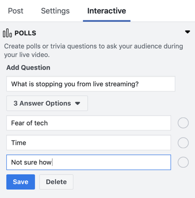 כיצד להשתמש בפייסבוק בשידור חי בשיווק שלך, שלב 5.