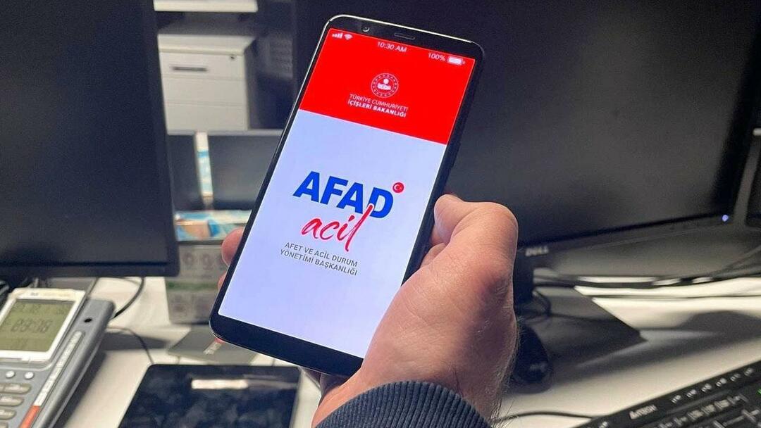 אפליקציית קריאת חירום של AFAD