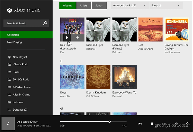 ממשק האינטרנט של Xbox Music
