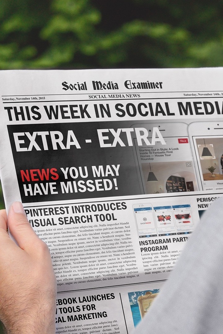Pinterest משיקה חיפוש חזותי: השבוע ברשתות החברתיות: בוחן מדיה חברתית