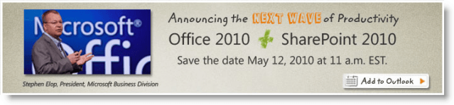 אירוע ההשקה של Microsoft Office 2010