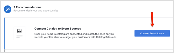 כפתור מקור האירוע של Facebook Connect