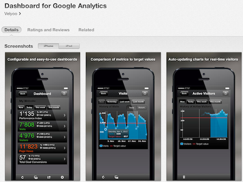 אפליקציית Google Analytics