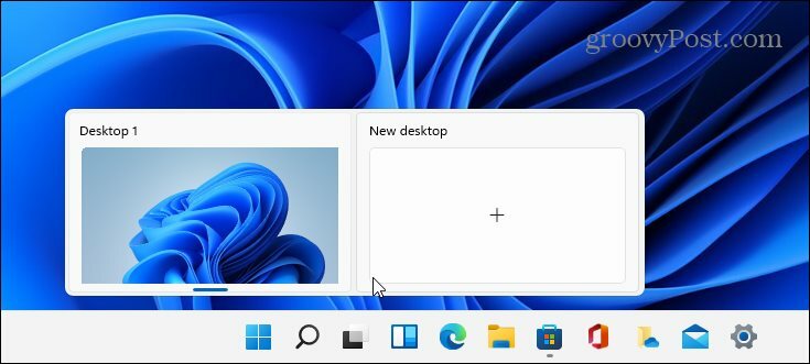 לחצן שולחן עבודה וירטואלי Windows 11