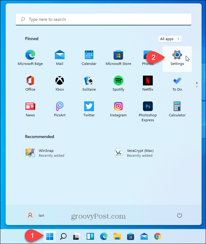פתח את הגדרות Windows 11