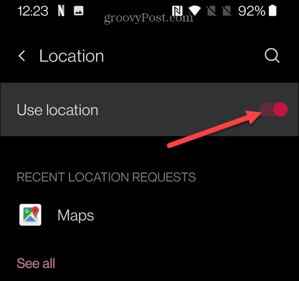 כייל מפות גוגל השתמש במיקום