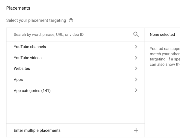 כיצד להגדיר קמפיין מודעות YouTube, שלב 33, אפשרויות מיקוד לפי מיקום